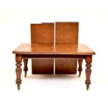 A Victorian mahogany, telescopic, extending dining table