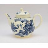 Worcester 'Fence' teapot and cover, circa 1770-80