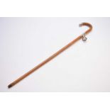 A George V silver tipped, novelty, 'torch', walking stick