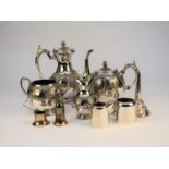 A collection of silver plated wares