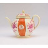 Worcester 'Scarlet Japan' teapot and cover, circa 1775