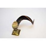 A late Victorian brass-mounted ram's horn snuff mull