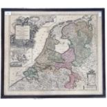 MAP OF BELGIUM. Homann, Johann Baptist.