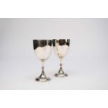 A pair of Victorian silver goblets