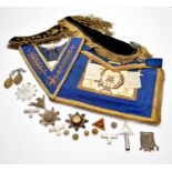 A collection of Masonic and other regalia, ephemera and cases
