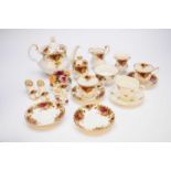 A Royal Albert Old Country Roses tea service comprising six teacups, six saucers, six sideplates,