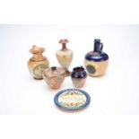 A group of Royal Doulton and Doulton Lambeth, including a Temperance jug