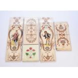 A set of Victorian fireplace tiles