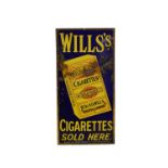 An enamel advertising sign for Wills's Gold Flake cigarettes