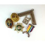 A collection of silver, silver gilt, polychrome enamel and gilt metal Masonic medals