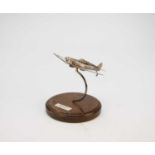 A silver model of a Spitfire