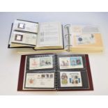 Stamp Collection comprising GB 1980-83 Summer collection of 22ct Golden Replicas on FDCs in 5 albums