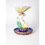 Victorian English majolica table centrepiece