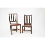 Two 19th century slat-back regional chairs
