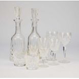 A suite of Waterford Crystal in the Lismore pattern