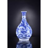 A Chinese blue and white porcelain vase, Qianlong