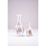 Two Chinese famille rose bottle vases, Republic period