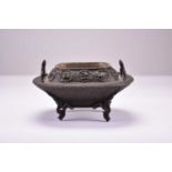 A Chinese bronze zodiac censer, Qing Dynasty