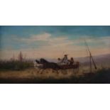 C Wolff (Continental 19th century), A Pair of Horse and Cart Scenes