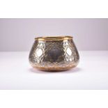 A Mamluk style inlaid brass bowl, 19th/20th century