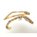 Two 9ct gold bracelets