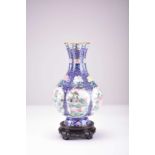 A Chinese enamel vase, 20th century