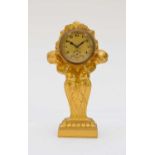 An early 20th Century French ormolu desk clock