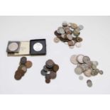 A collection of U.K. and Foreign silver, cupro-nickel and bronze coinage