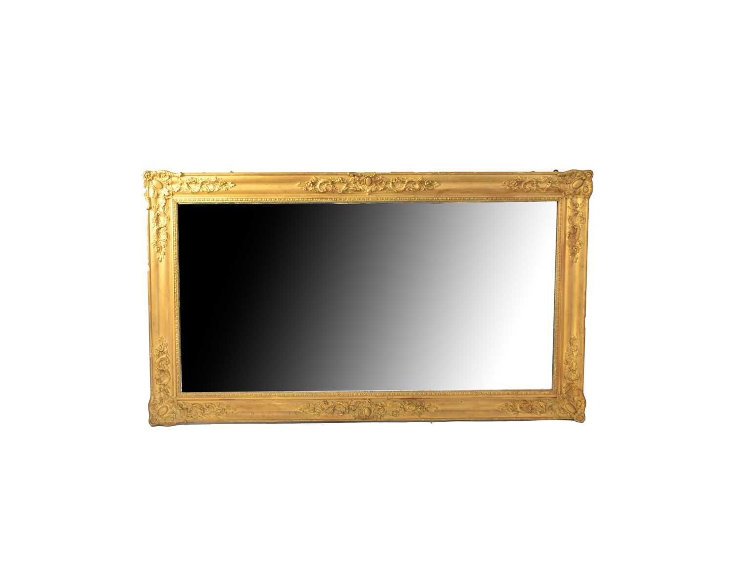 A late 19th century giltwood overmantel mirror