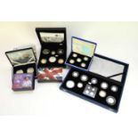 A large collection of U.K. Royal Mint silver proof commemorative coinage