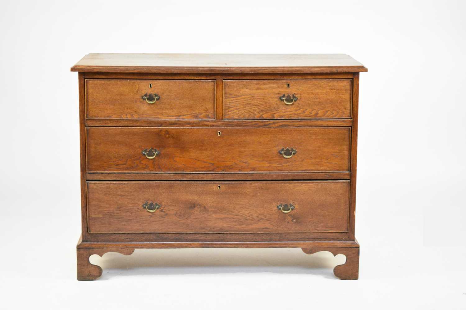 A George III oak chest of drawers, 19th century