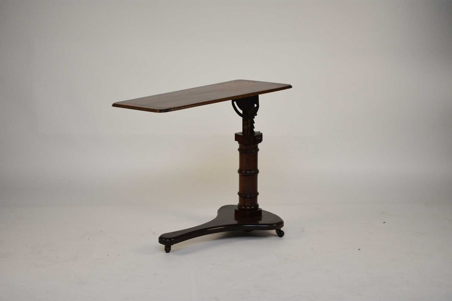 A 19th century mahogany 'invalid' reading table