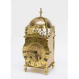 An early 20th century reproduction brass lantern clock