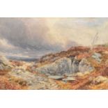 Thomas Collier (1840 - 1891) Sheep on a Rocky Path
