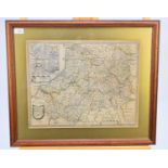 LEA, Philip, Map of Radnor, Breknoke, Cardigan and Carmarthen Shires. Sold by George Willdey circa 1