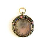 Pierre Frederic Ingold: A lady's enamelled 18ct gold open face pocket watch
