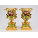A pair of H&R Daniel pot pourri vases, circa 1822-25