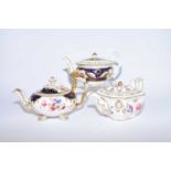 H&R Daniel - Three teapots and covers, circa 1822-1826