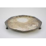 A presentation silver salver