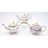 H&R Daniel - Three teapots and a part service