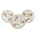 Set of three H&R Daniel dessert plates, circa 1830