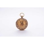 An 18ct gold lady's open face pocket watch