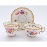 H&R Daniel - A trio of teacup, coffee cup and saucer, circa 1824