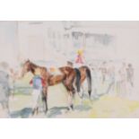 Jonathan Trowell (1938-2013) Pair of Equestrian Watercolours