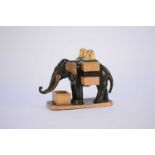 Rare Coalport elephant condiment holder set