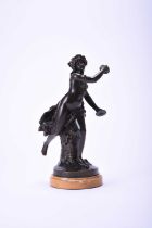 After Jacques Marin (1877-1950), a bronze figure of a bacchante