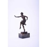 After Otto Schmidt-Hofer (1873-1925), a bronze figure of a dancing girl