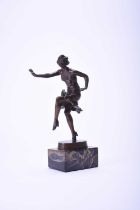 After Otto Schmidt-Hofer (1873-1925), a bronze figure of a dancing girl