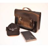 James Bond: a 'Spectre' leather briefcase, cotton baseball cap and notebook