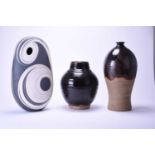 Three studio pottery vases